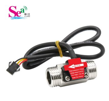 B1-S Stainless Steel Turbine Flow Sensor DN15, 4-inch Pipe Fitting, Overall Length 50mm for Water Heater Flow Detection